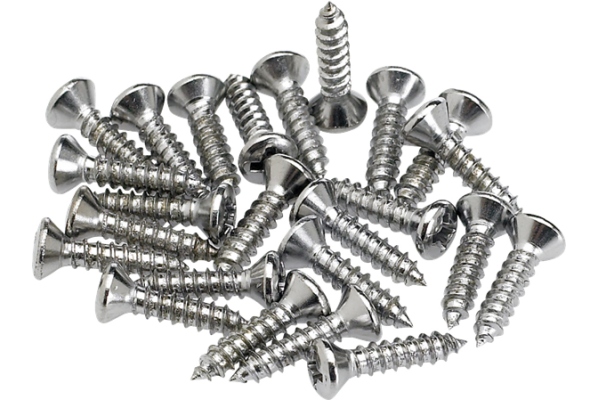 Pickguard/Control Plate Mounting Screws (24) (Chrome)