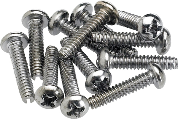 Fender Pickup and Selector Switch Mounting Screws (12) (Chrome)