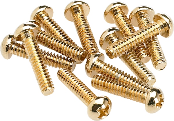 Fender Pickup and Selector Switch Mounting Screws (12) (Gold)