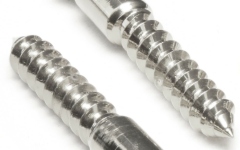 Șuruburi montare bridge tremolo Floyd Rose  FRBMWSSSC - Bridge Mounting Wood Screws (2 pcs) - Satin Chrome