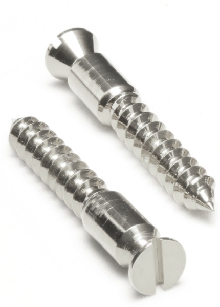 Floyd Rose FRBMWSSSC - Bridge Mounting Wood Screws (2 pcs) - Satin Chrome