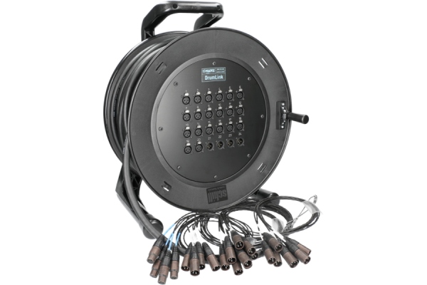 DrumLink 20/4 - 20x XLR 3p F/M + 4x XLR 3p M/F24-channel - analog multicore drum - single ground - 30 m DrumLink 20/4 - 20x XLR 3p F/M + 4x XLR 3p M/F24-channel - analog multicore drum - single ground - 30 m