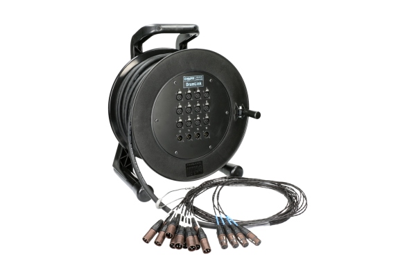 Klotz DrumLink 12/4 - 12x XLR 3p F/M + 4x XLR 3p M/F16-channel - analog multicore drum - single ground - 40 m