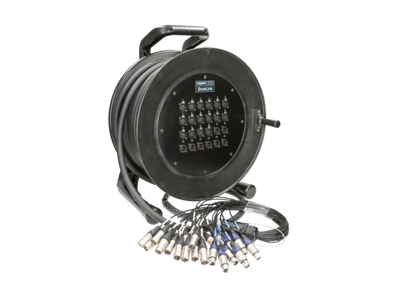 Klotz DrumLink 16/8 - 16x XLR 3p F/M + 8x XLR 3p M/F24-channel - analog multicore drum - single ground - 30 m