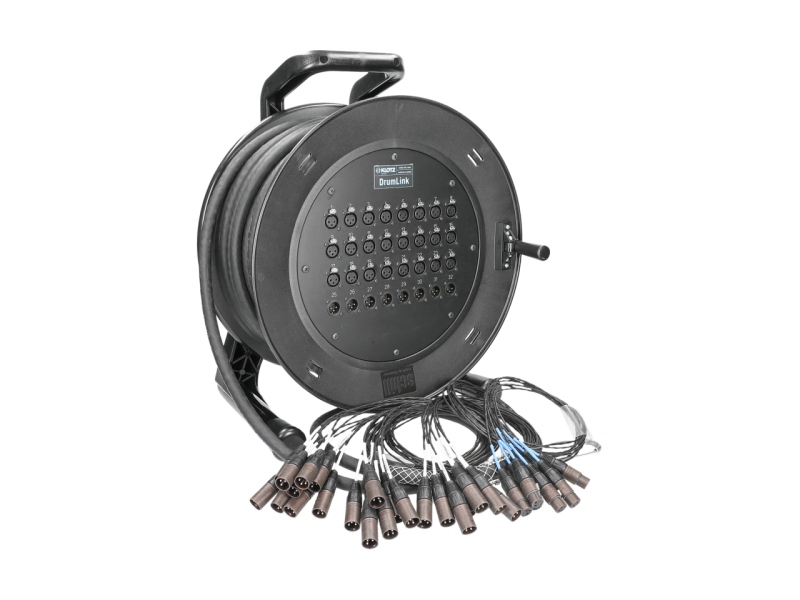Klotz DrumLink 24/8 - 24x XLR 3p F/M + 8x XLR 3p M/F32-channel - analog multicore drum - single ground - 25 m