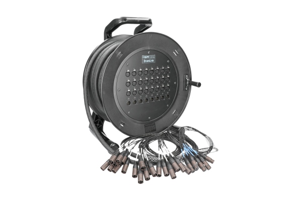 DrumLink 24/8 - 24x XLR 3p F/M + 8x XLR 3p M/F32-channel - analog multicore drum - single ground - 30 m