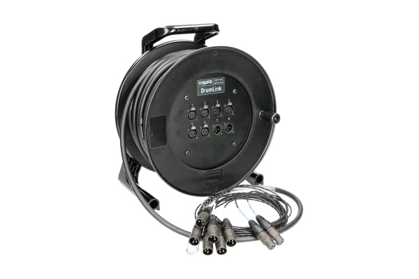 DrumLink 6/2 - 6x XLR 3p F/M + 2x XLR 3p M/F8-channel - analog multicore drum - single ground - 30 m