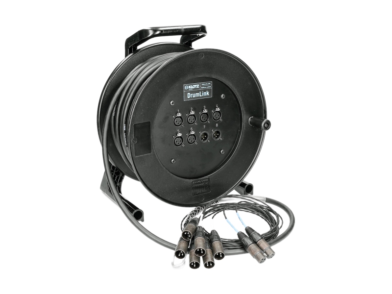 Klotz DrumLink 6/2 - 6x XLR 3p F/M + 2x XLR 3p M/F8-channel - analog multicore drum - single ground - 30 m