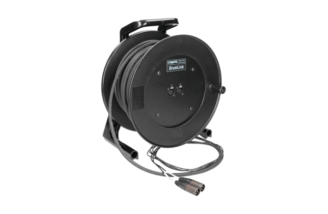 Tambur cablu XLR compact Klotz MiniCore 2/0 - 2x XLR 3p F/M2-channel - analog multicore drum - single ground - 30 m