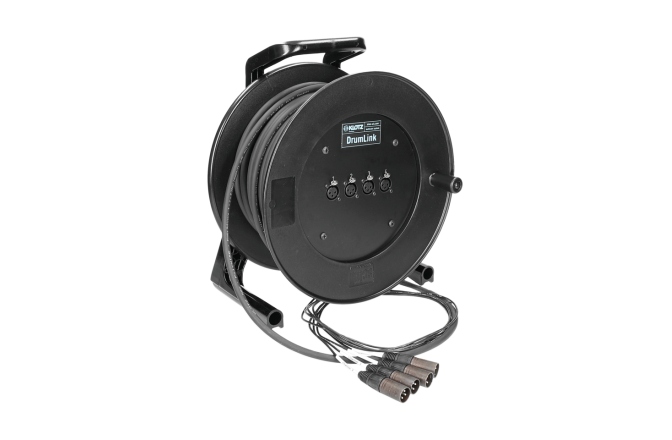 Tambur cablu XLR compact Klotz MiniCore 4/0 - 4x XLR 3p F/M4-channel - analog multicore drum - single ground