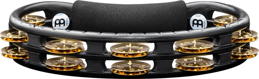 Meinl Traditional ABS Series Hand Held Molded ABS Tambourine - Black/Brass Jingles