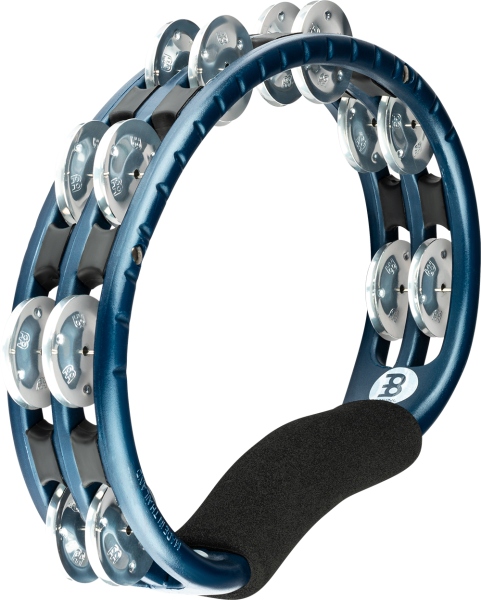 Meinl Traditional ABS Series Hand Held Molded ABS Tambourine - Blue/Aluminum Jingles
