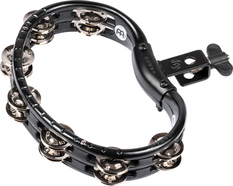 Meinl Traditional Mountable ABS Series Molded ABS Tambourine - Black/Nickel-Plated Jingles