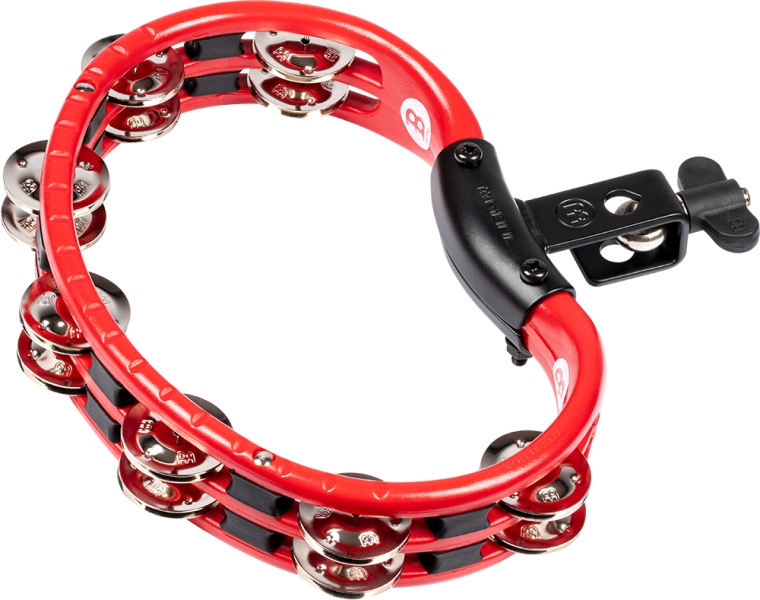 Meinl Traditional Mountable ABS Series Molded ABS Tambourine - Red/Nickel-Plated Jingles