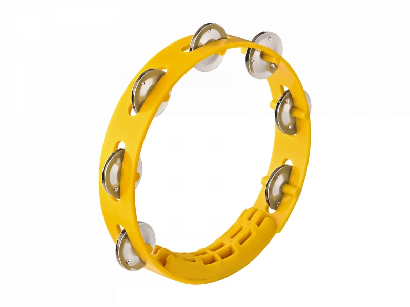 Nino Percussion Compact ABS Tambourine 8 - Yellow
