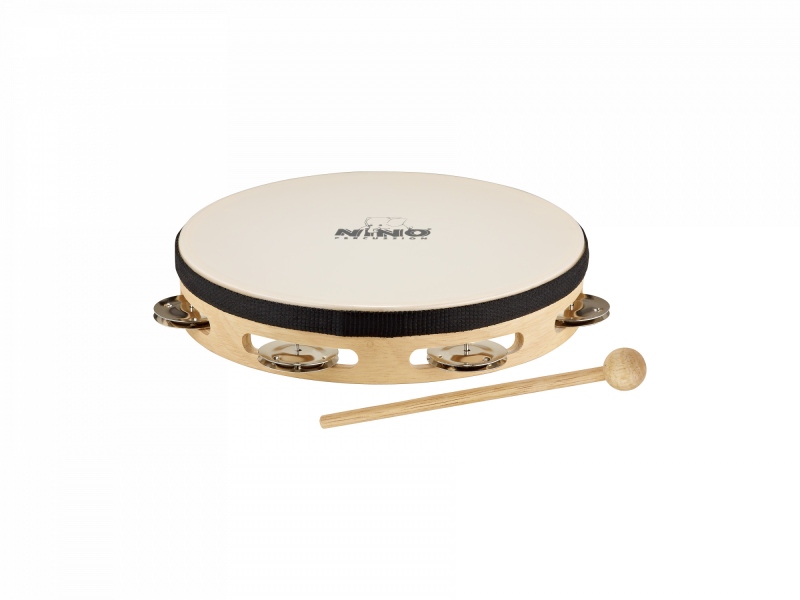 Nino Percussion Headed Wood Tambourine - 8