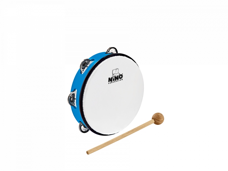 Nino Percussion ABS Tambourine 8 - Blue