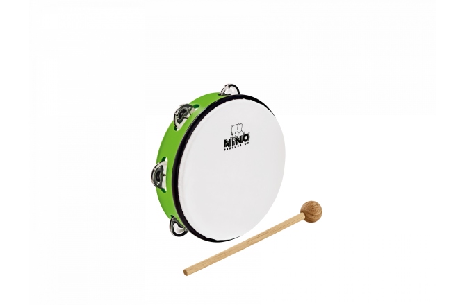 Tamburină pentru Copii Nino Percussion ABS Tambourine 8 - Green
