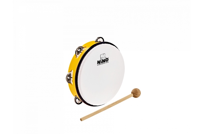 Tamburină pentru Copii Nino Percussion ABS Tambourine 8 - Yellow
