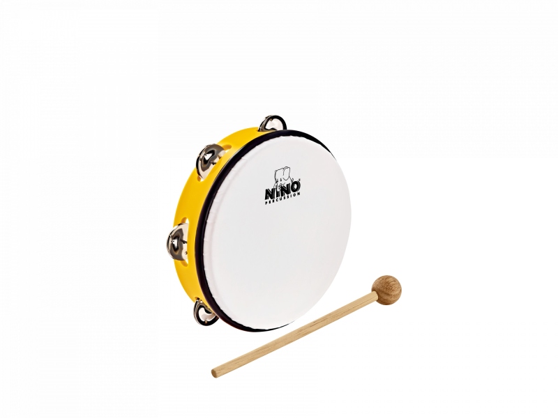 Nino Percussion ABS Tambourine 8 - Yellow