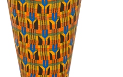 Toba de mana  Toca  Flex Drum Kente Cloth 28,5" (72,5 cm)