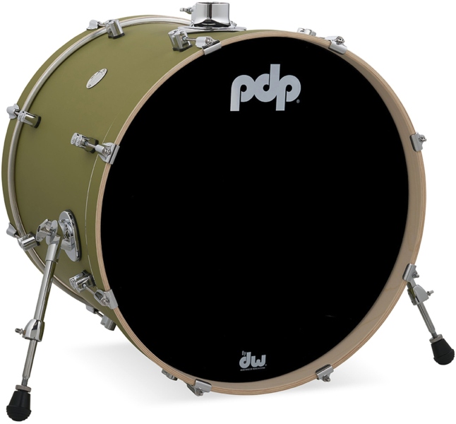 DW PDP BD Concept Maple (arţar) Satin Olive 22x18