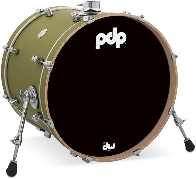 DW PDP BD Concept Maple Satin Olive 24x14