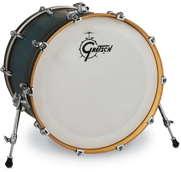 Gretsch Renown Maple Bass Drum Satin Antique Blue Burst 22