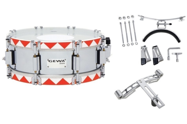 Marching Snare 13x5'' Steel/Red