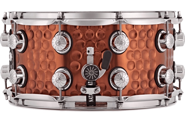 Metal Snare Drum Hand Hammered 13 X 7'' Old Bronze