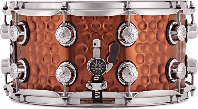 Natal Metal Snare Drum Hand Hammered 13 X 7'' Old Bronze
