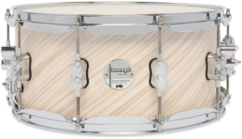 DW PDP Concept Maple Twisted Ivory CR HW 6.5x14 PDCM6514SSTI