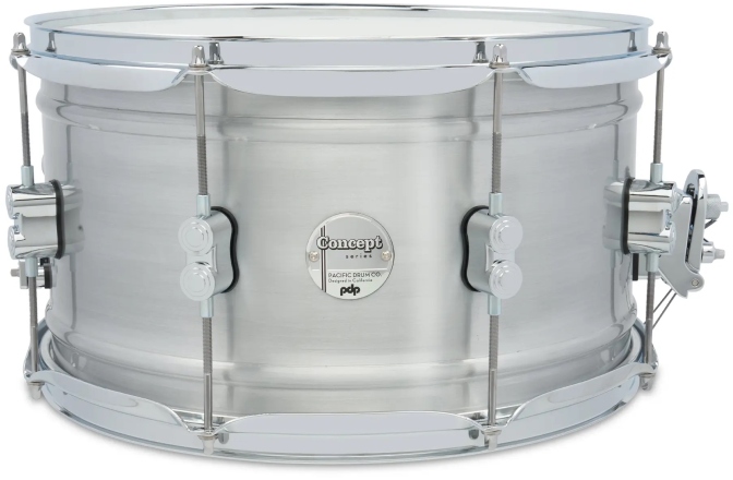 Tobă mică/ Premier DW PDP Concept Series 8x14 1.2mm Natural Satin Brushed Aluminum PDSN0814NBAC