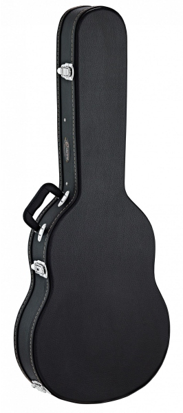 Ortega Case Classic - Black Flat Top Economy Series Chrome Hardware 100mm Depth