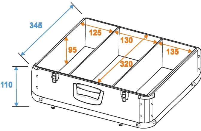 Toc de transport Roadinger CD Case ALU digital booking rounded black