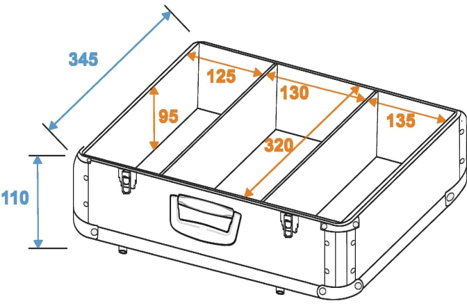 Toc de transport Roadinger CD Case ALU digital booking rounded blue