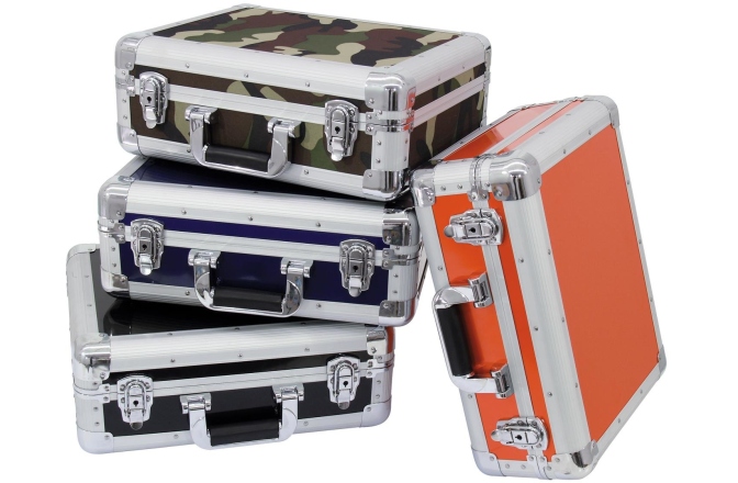 Toc de transport Roadinger CD Case ALU digital booking rounded blue