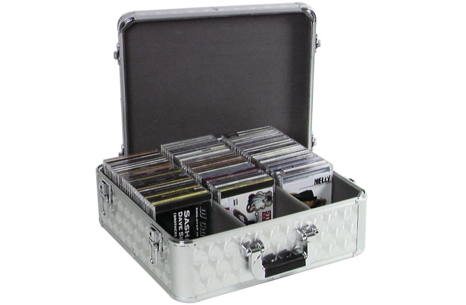 Toc de transport Roadinger CD Case ALU polished for 100 CDs