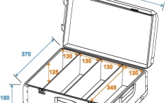 Toc de transport Roadinger CD Case black 120 CDs with Trolley