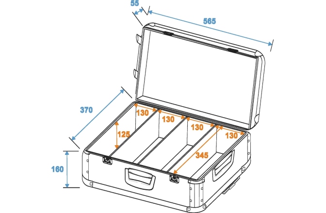 Toc de transport Roadinger CD Case black 120 CDs with Trolley