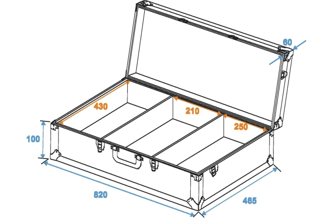 Toc de transport Roadinger Universal Console DIGI-1 2xCD/1xM-10 bk