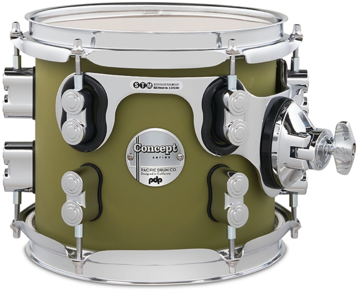 DW PDP Concept Maple TT (arţar) Satin Olive 8 x 7