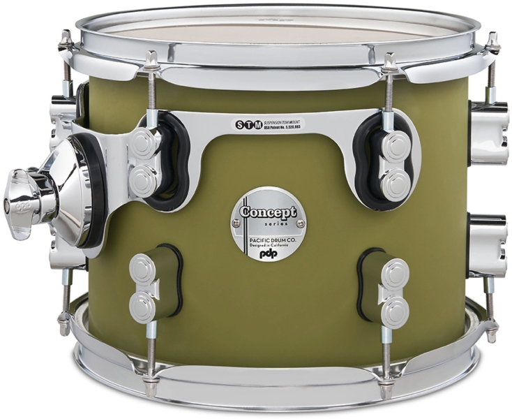 DW PDP TT Concept Maple (artar) Satin Olive 10 x 8