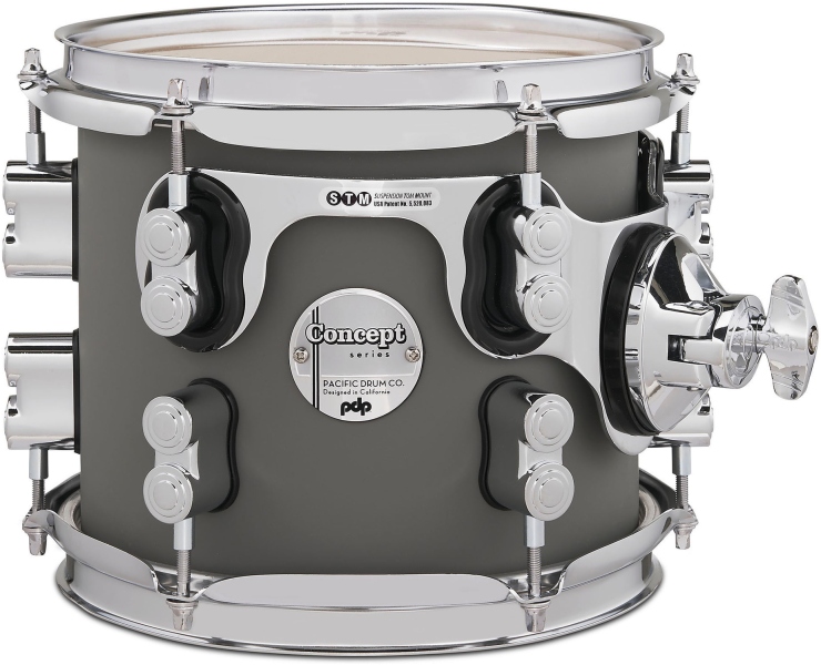 DW PDP TT Concept Maple (artar) Satin Pewter 8 x 7