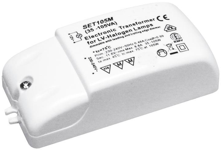 Eurolite ETD-35105, 12V/ 35-105VA, white electronical transformer dimmable