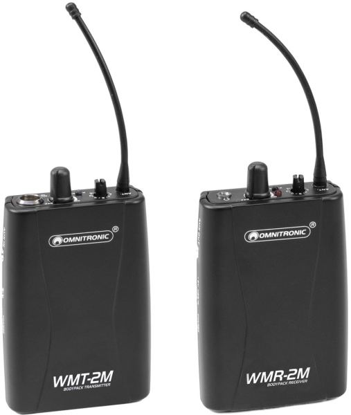 Omnitronic Set WMT-2M UHF Transmitter + WMR-2M UHF Receiver