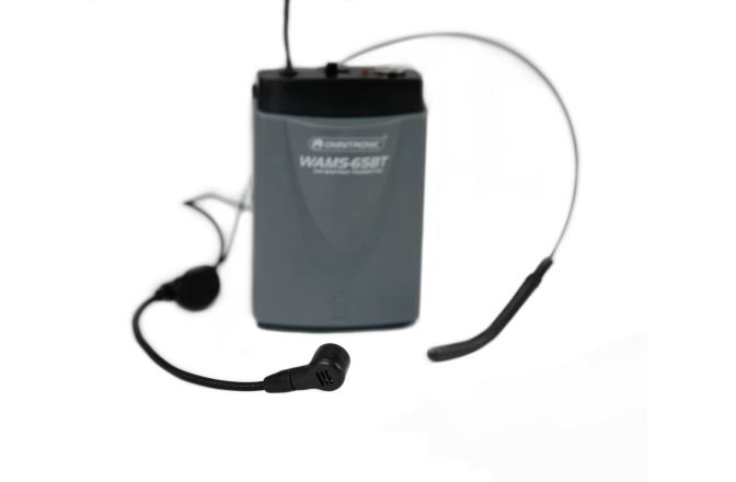Transmitator Wireless + Headset Omnitronic WAMS-65BT Bodypack Transmitter incl. Headset