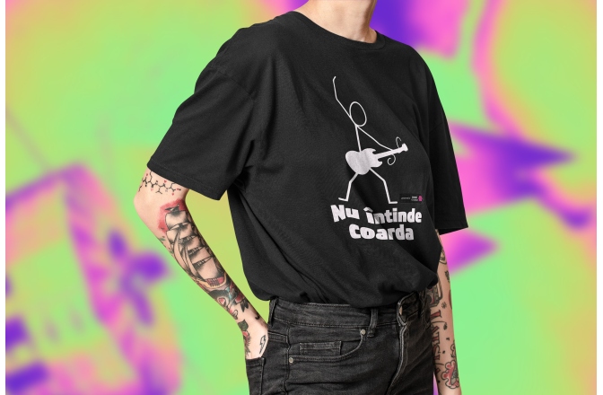 Tricou bumbac Soundcreation Nu întinde coarda Negru 4N XL