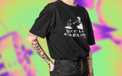 Tricou bumbac Soundcreation Șef la cabluri Negru 5N S