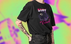 Tricou bumbac Soundcreation Stay Tuned - Soundcreation Style Negru 8N L